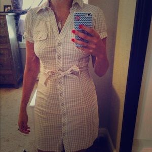 Guess button up dress size small