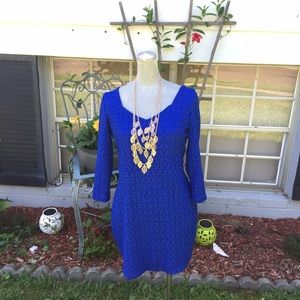Blue bodycon dress