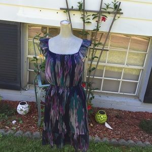 Multicolored knee-length dress