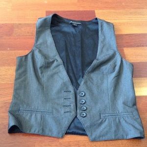 Forever 21 gray vest with pin stripes - cute