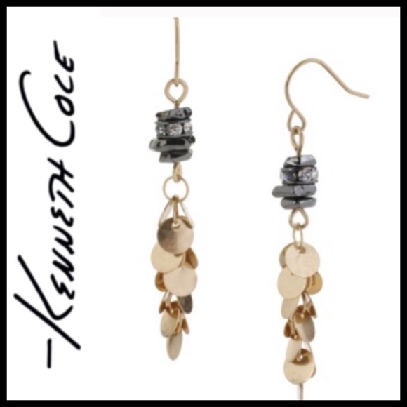stacked and shaky bead drop earring gold!
