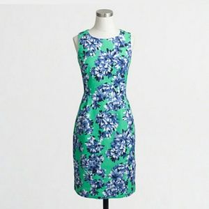 J.Crew Green Floral Dress