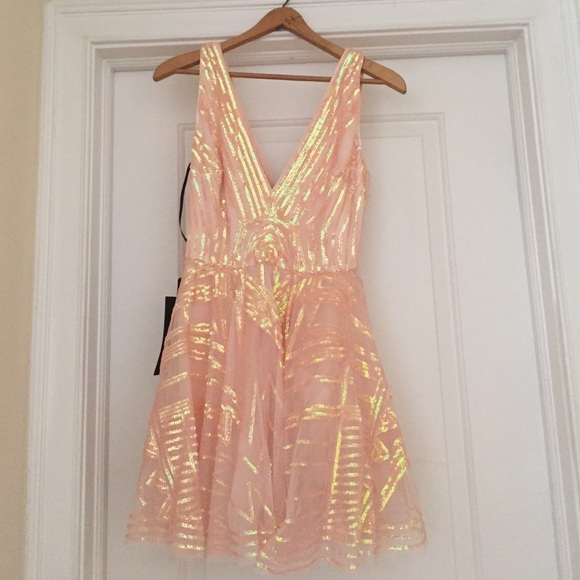 NWT Beaded Pink Bebe dress!! Size XS