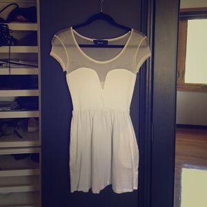 White skater dress