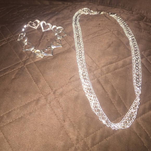 Magnetic love bracelet , silver necklace - Picture 1 of 3