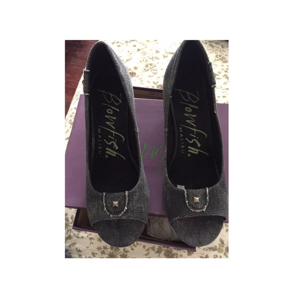 Blowfish open toe wedges