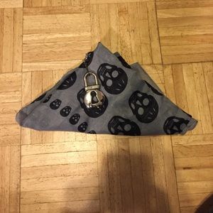 Skull Scarf with Lock Charm