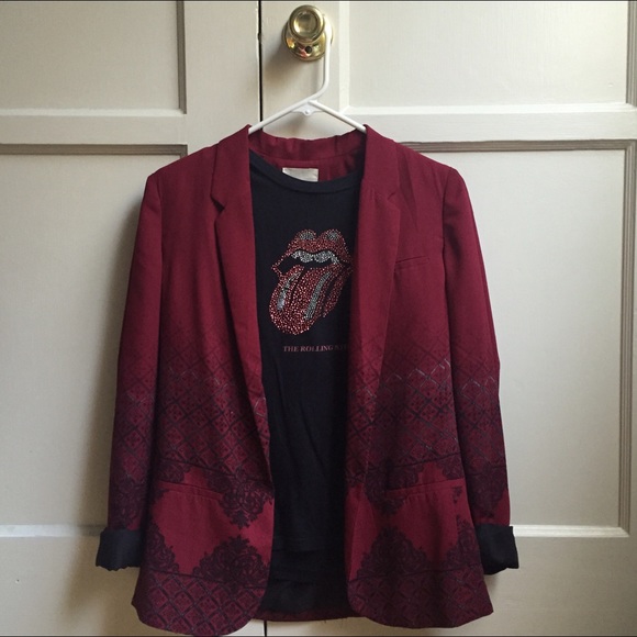 Urban Outfitters Red and Black Blazer