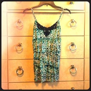 Green Spaghetti Strap Blouse