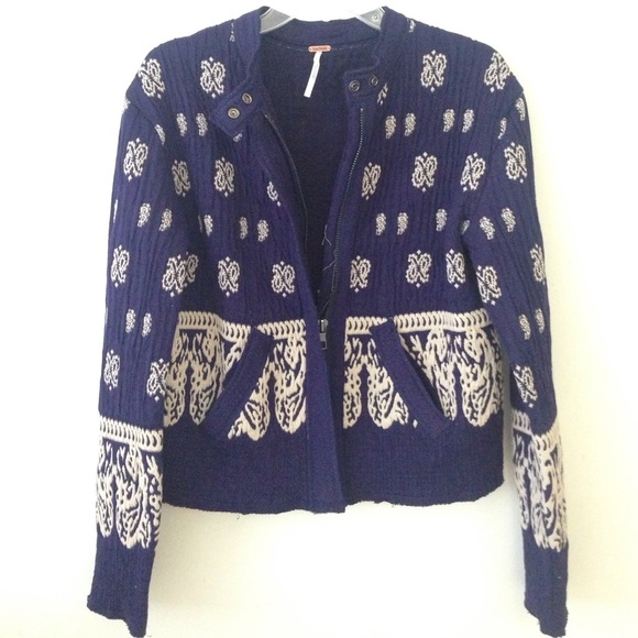 Free People Blue&White Jacket