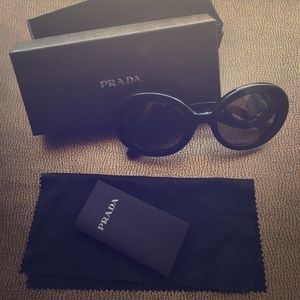 Authentic Prada 55mm Round Sunglasses