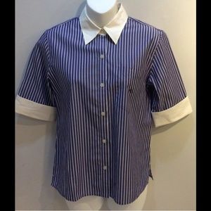 Ralph Lauren Blue White Striped Button Down