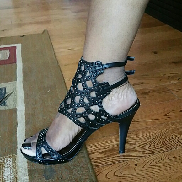 Black  strappy heels