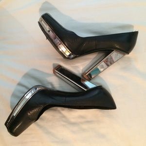 YSL Paris Calf Skin Mirror Pumps