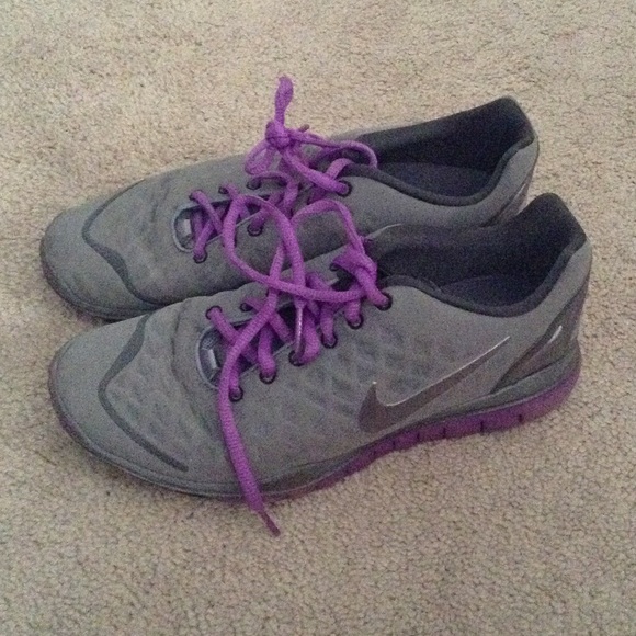 Grey and Purple Nike Training Shoes