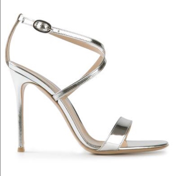 Gianvito Rossi Metallic leather strappy sandals