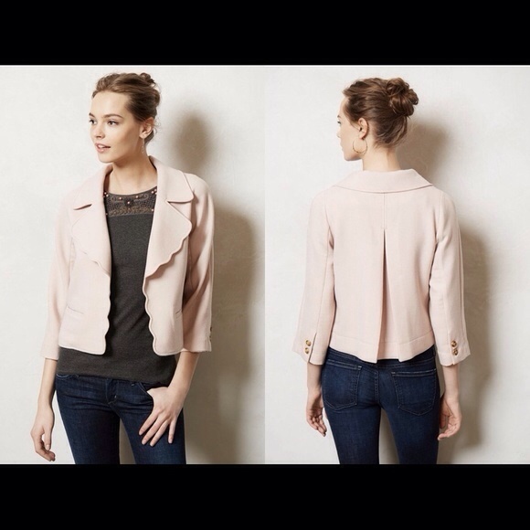 Anthropologie Jackets & Blazers - Anthropologie SCALLOPED PEARL JACKET - Medium NWT