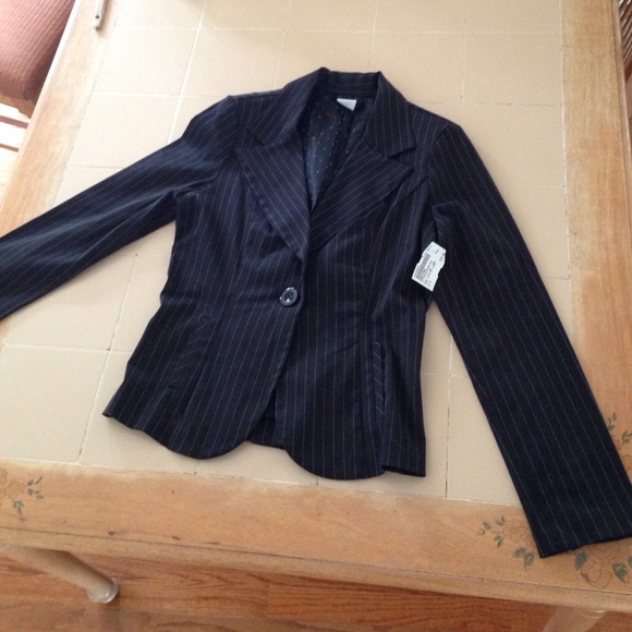 Striped Black Blazer