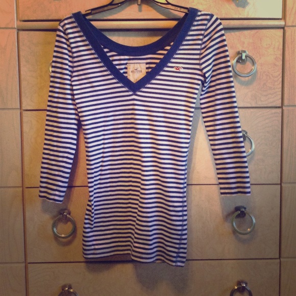 Striped 3/4 Length Sleeve Top