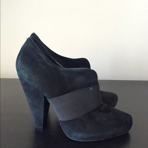Black Suede Jessica Simpson 5 inch Heel Booties.