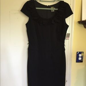 Black ponte knit dress