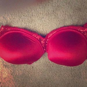 36c red strapless bra