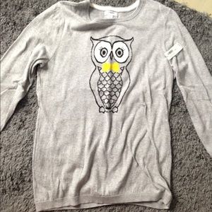 Light gray owl sweater