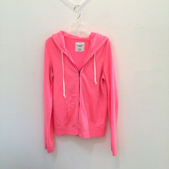 American Eagle Outfitters Jackets & Blazers - AE neon pink soft hoodie