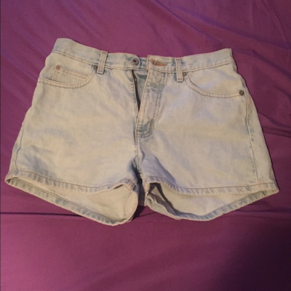 High waisted denim shorts