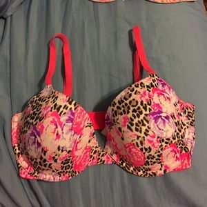 PINK bra with multiple designs