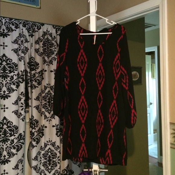Red and black game day / boutique dress