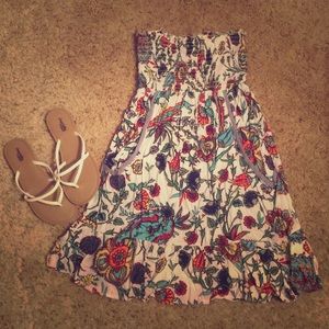 White floral print dress