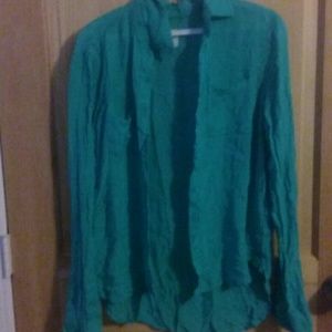 Blue button up shirt
