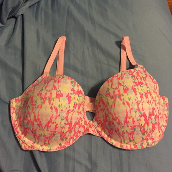 PINK Aztec patterned bra