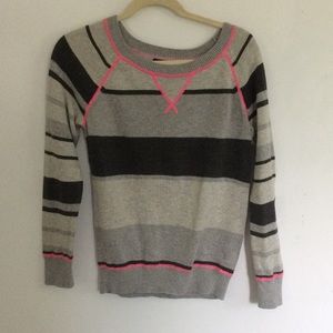 Grey and black striped sweater
