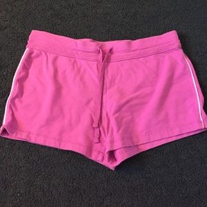 Pink sweat shorts
