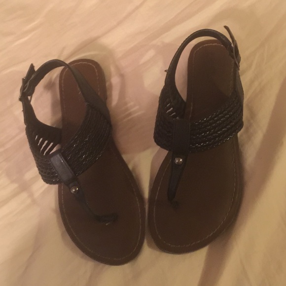 Black gladiator sandals