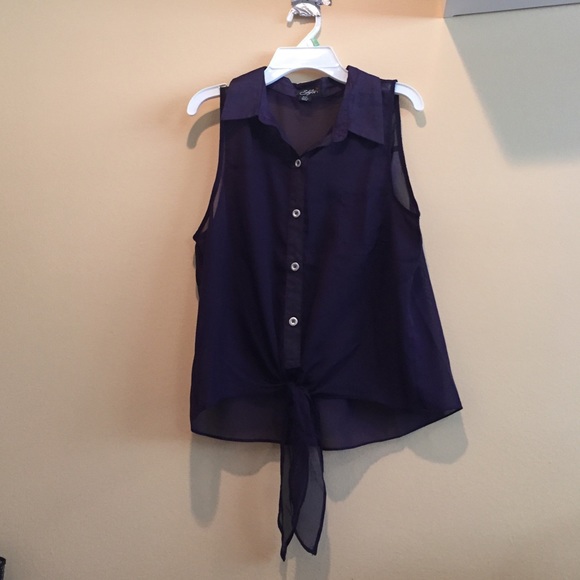 plum colored blouse vest