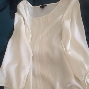 Ann Taylor Silk Cream Shirt