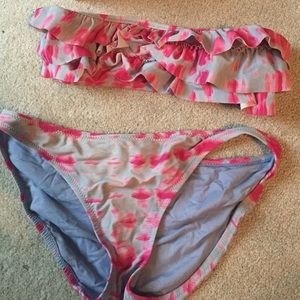 Ruffle bandeau bathing suit from AE