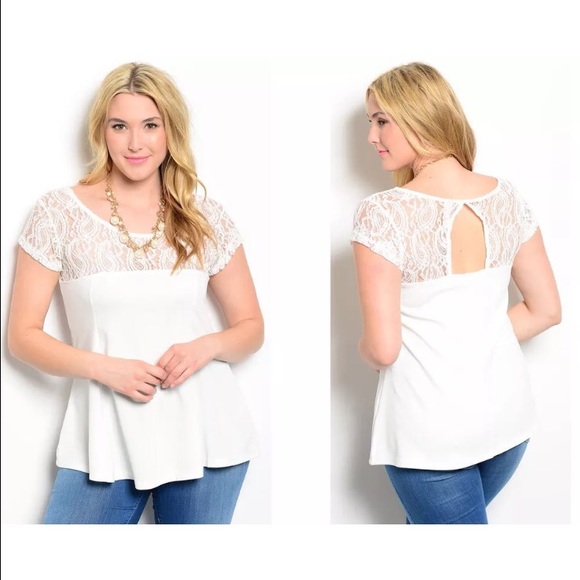 white peplum top