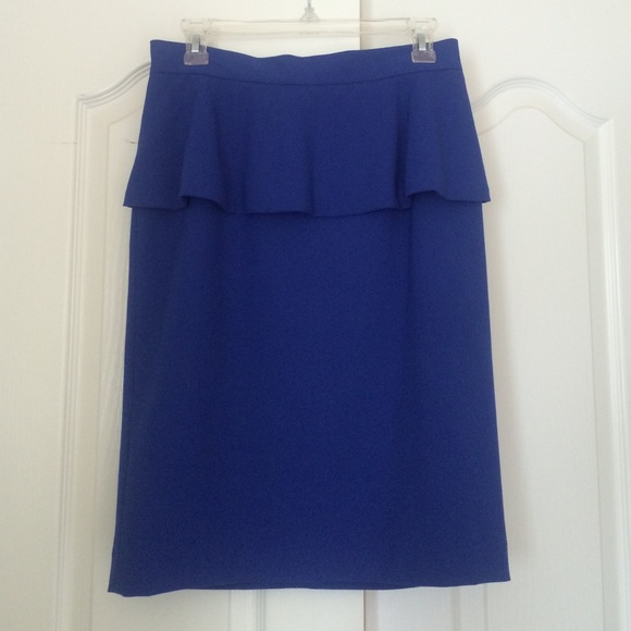 Peplum royal blue skirt - worn once! - Picture 2 of 3