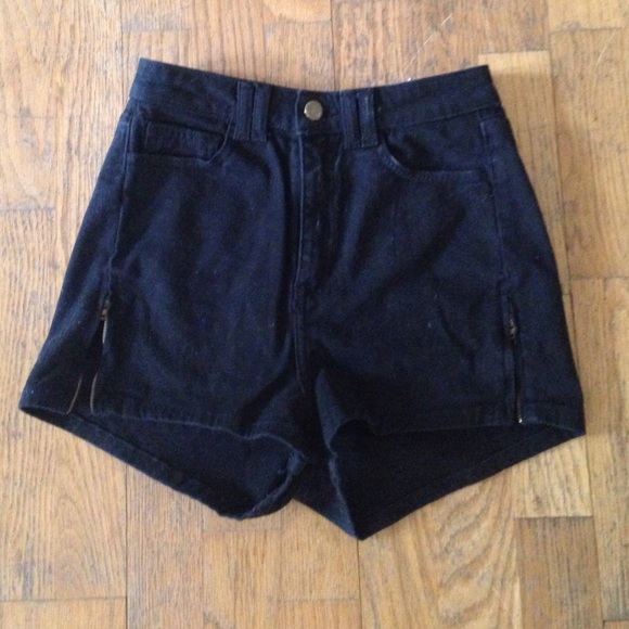 American apparel side zip shorts