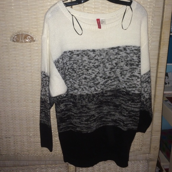 Black and white striped sweater from h&m
