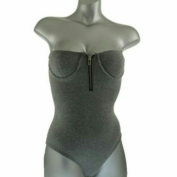 Material Girl gray bodysuit