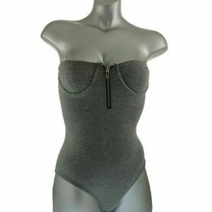Material Girl gray bodysuit