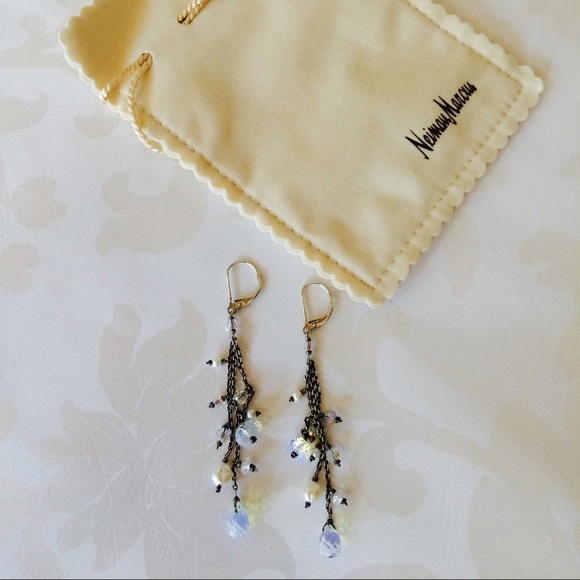 Sterling Silver Dangle Crystal Earrings - Picture 4 of 9