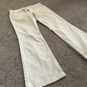 7 for all Mankind Cream Bootcut Pants