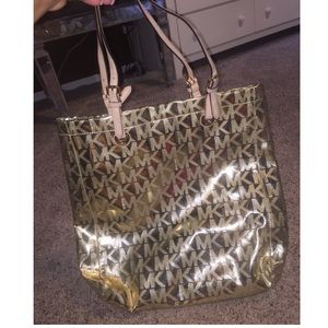 Michael Kors Gold Metallic Tote