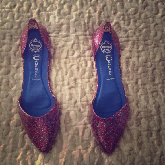 Jeffrey Campbell glitter flats